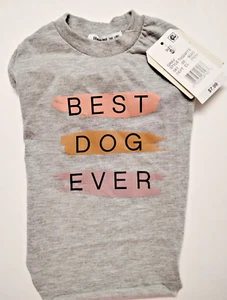Grayson Pup Gray Lightweight Dog T-Shirt "Best Dog Ever" for Small Dogs - Picture 1 of 1