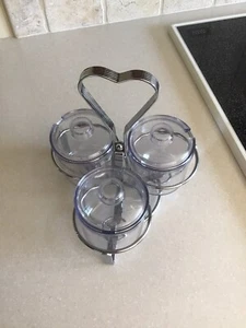 Tablecraft Condiment Server w/Caddy—4 piece  NEW - Picture 1 of 9