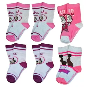 6 Pair Socks Mascha And Bear Size 23-26 New Children's Socks - Zdjęcie 1 z 1