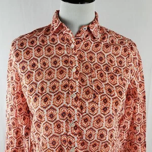 Talbots Petites Womens Button Up Blouse Size 4P   A2-1 - Picture 1 of 8