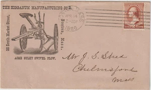 Boston Mass 1886 #210 2 lati Illust advt copertura Corbin Harrow attrezzatura agricola (h252) - Foto 1 di 2