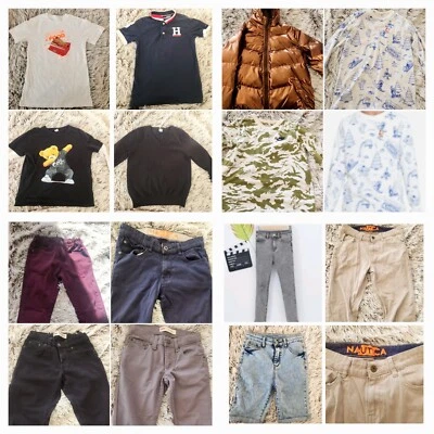 Lot of 17- Kids Clothes Sz 10y Levi's, Nautica, Tommy, IKKS, Nike, others. - Image 1 of 4