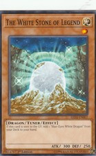 YUGIOH CARD - 3 X THE WHITE STONE OF LEGEND LED3-EN007 1ST EDITION