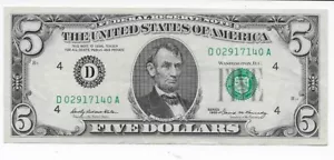 1969 $5 Federal Reserve Note Gorgeous Cleveland District Grades AU NICE - Picture 1 of 2