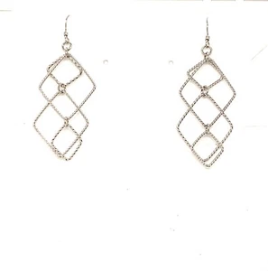 925 Sterling Silber Damen Seil Twist Ohrringe 4,8 Gramm - Bild 1 von 1