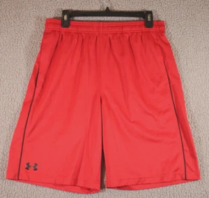 Under Armour UA Athletic Shorts Men's Large Red Loose Basketball Gym - Picture 1 of 17