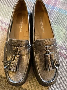 New Clinkard pewter Leather Moccasin Flat casual shoes size 6 - Picture 1 of 8
