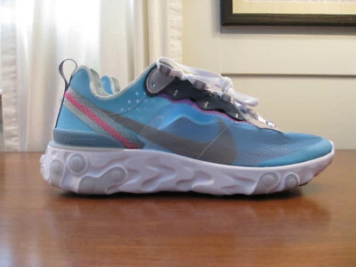 NIKE REACT ELEMENT 87 “ROYAL TINT” / BLACK WOLF GRAY MEN US SIZE 8.5 - Image 1 of 4