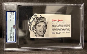 JOHNNY BENCH Signed Auto Autograph Golf Program Cut PSA Authentic - Picture 1 of 2