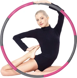 Weighted Fitness Hoop | Abnehmbar, Größe verstellbar, Spaß Fettverbrennung Training - Bild 1 von 6