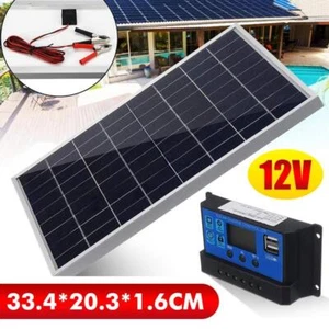 20w/h Solar Panel Kit Complete12v Polycrystalline Power Portable Outdoor Recharg - Picture 1 of 28