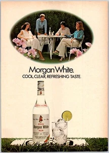 PRINT AD 1980 Captain Morgan White Rum 8 x 10.75 Garden Party - Picture 1 of 1