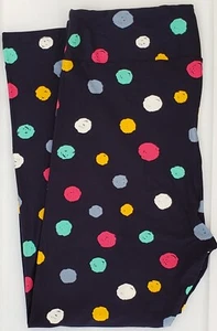 OS LuLaRoe One Size Leggings Multicolor Polka Dots Dark on Navy Blue Neu mit Etikett N98 - Bild 1 von 6