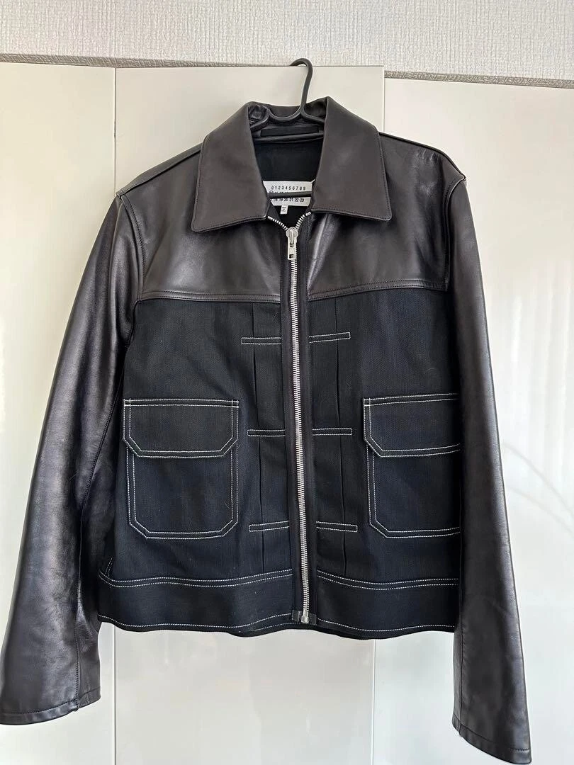 Maison Margiela Coats, Jackets & Vests Leather Outer Shell for Men
