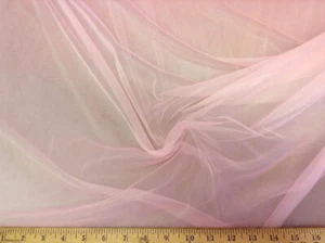 Stoff Nylon Strick 15 Denier hellrosa Stretch glänzend durchsichtigTM - Bild 1 von 1