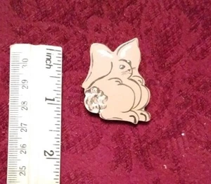 Holz Osterhase minimalistische Anstecknadel Brosche - Handarbeit? Sicherheitsnadel hinten - Bild 1 von 3