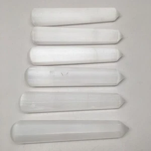 1pc Handmade White Selenite Crystal Obelisks Massage Healing @India, SW90 - Picture 1 of 7