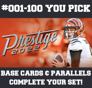 2022 PANINI PRESTIGE FOOTBALL #001-100 BASE CARDS & PARALLELS - YOU PICK - 5/29