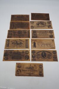Vintage Reproduction Confederate States of America Paper Money Alabama Georgia