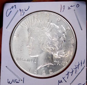 PEACE SILVER DOLLAR 1922 D GEM BU HIGH GRADE BETTER DATE FROSTY WHITE - Picture 1 of 6