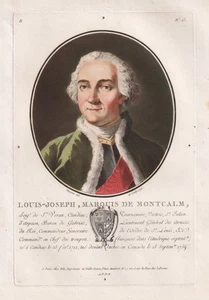 Louis-Joseph De Montcalm-Gozon Military Commander Militaire Portrait Mezzotint - Picture 1 of 1