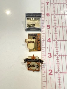 VINTAGE SAN FRANCISCO GIANTS MLB TEAM ENAMEL PIN Lot Of 3 - Picture 1 of 1