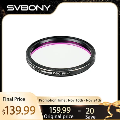 SVBONY SV220 Telescope Filter H-Alpha & OIII 7nm Dual-Band 2" Nebula Filter - Image 1 of 4