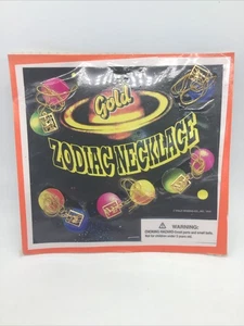 Vintage Folz Vending Display Card “Gold” Zodiac Horoscope Necklace 1995 - Picture 1 of 3