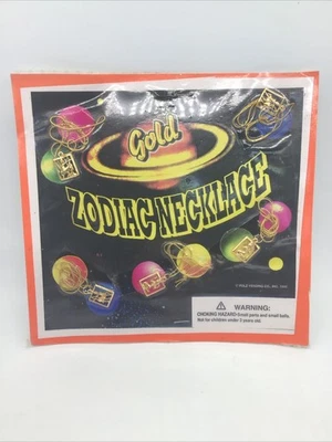 Vintage Folz Vending Display Card “Gold” Zodiac Horoscope Necklace 1995 - Image 1 of 3