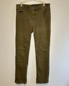 Lauren Ralph Lauren Size 8 Womens Mid Rise Straight Leg Olive Green Jeans VTG - Picture 1 of 7