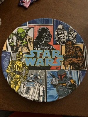 Placa de plástico coleccionable Star Wars 8,5" Vader C3PO Yoda Chewie Boba Fett Kohl's Foto 1 de 4