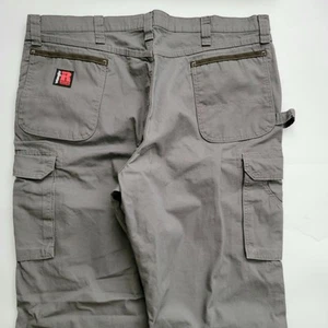 Pantalone Wrangler Uomo 42x34 Grigio Cargo Abbigliamento da Lavoro Tela Riggs Cotone Ripstop - Foto 1 di 13