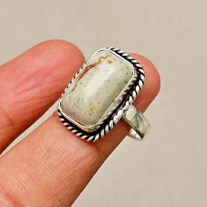 Dendrite Opal Gemstone 925 Sterling Silver Handmade Silver Jewelry Ring 7 - Picture 1 of 6