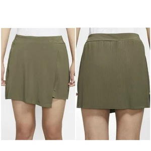 NWT Nike Dri-Fit Pleated Golf Tennis Skirt Sz M Olive Green Athletic - Picture 1 of 7