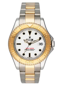 Rolex Yacht-Master 168623 White Dial Two-Tone Ladies Watch - Picture 1 of 7