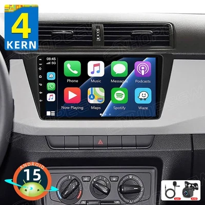 NHOPEEW CarPlay 2+64GB Android 15 GPS Navi Autoradio Für Skoda Fabia 3 III NJ 2014-2021