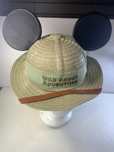Disney World Wild About Adventure Mickey Mouse Ears Youth Safari Hat Cap Jungle - Picture 1 of 11