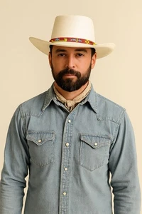 Sombrero de Vaquero de Panamá Shantung Autoconformable Resistol Para Hombre Talla 7 - Imagen 1 de 21