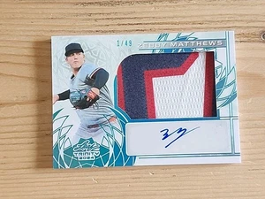2024 Leaf Trinity Zebby Matthews Auto 3 Color Patch #1/49 Minnesota Twins - Bild 1 von 2