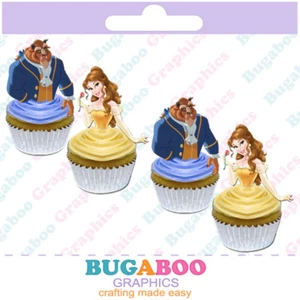 Beauty and the Beast Cupcake Toppers, Cakepop Toppers, Birthday Party Supplies - Picture 1 of 1