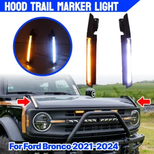 2in1 LED Hood Trail Marker Light Daytime Running Lamp For Ford Bronco 2021-2024 - Picture 1 of 12