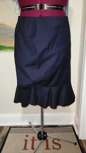 The Limited Collection Skirt Womens Navy Blue Ruffle Skirt Size 14 - Picture 1 of 7