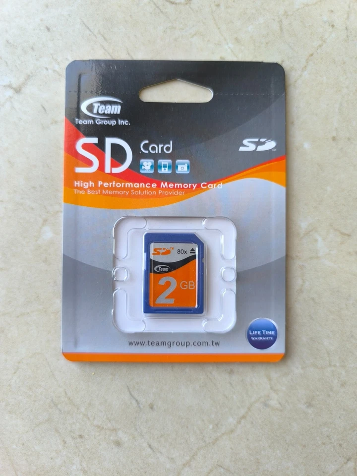 Genuine Team Group 2GB 80x SD Secure Digital Memory Card Camera Smartphone PC - Image 1 of 2