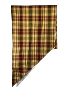 Park Designs Curtains Swags Size 24.5 x 144in long Plaid Cream Yellow Red Green - Picture 1 of 20