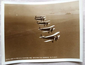 CUERPO AÉREO DEL EJÉRCITO DE LOS ESTADOS UNIDOS 1931 FOTO AÉREA KEYSTONE B-3A BOMBARDEROS EN VUELO - Imagen 1 de 2