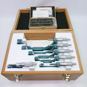 Mitutoyo Micrometro Esterno Set di 6 103-913-21 OMST-150 0-150mm Giappone/AM136 - Foto 1 di 23