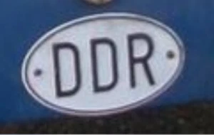 Original DDR Länderschild für Kraftfahrzeuge Trabant Simson Wartburg Krause - Bild 1 von 1