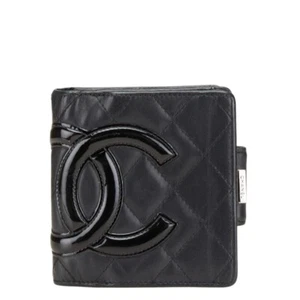 CHANEL Cambon Line COCO Mark Portafoglio Bifold Donna 【Usato】 - Foto 1 di 13