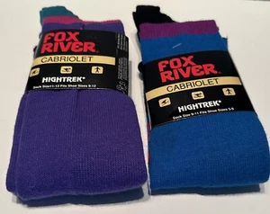 Vintage 2 Fox River Cabriolet Men Hightrek Worsted Wool Blend Socks SZ 9-13 USA - Picture 1 of 6