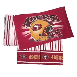 VTG San Francisco 49ers NFL Football Bed Sheets & 1 Pillow Case- Dan River- READ - Picture 1 of 12